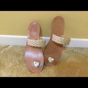 100% Capri Elegant & Summery Sandals with Jewelled Toe Detail